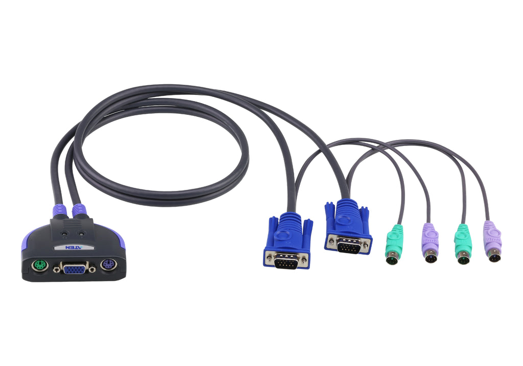 CS62S 2 Port VGA PS/2 Cable KVM Short