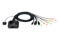 CS52DP 2 Port USB-C DP Cable KVM with Audio
