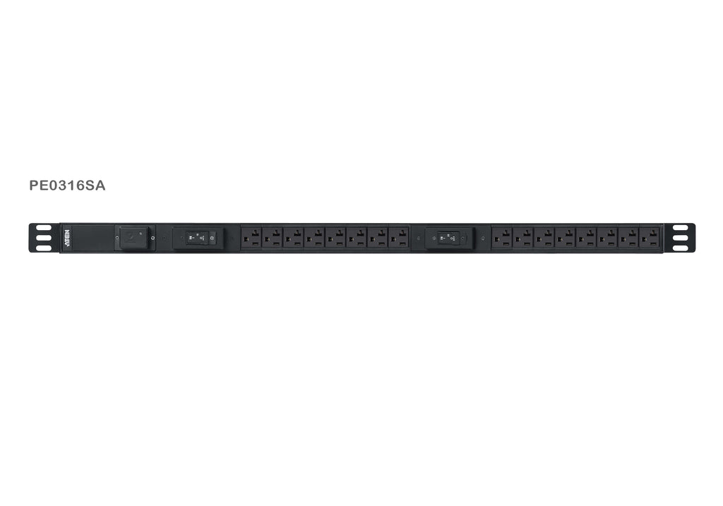 PE0316SG 32A 16-Outlets 0U Basic PDU Surge