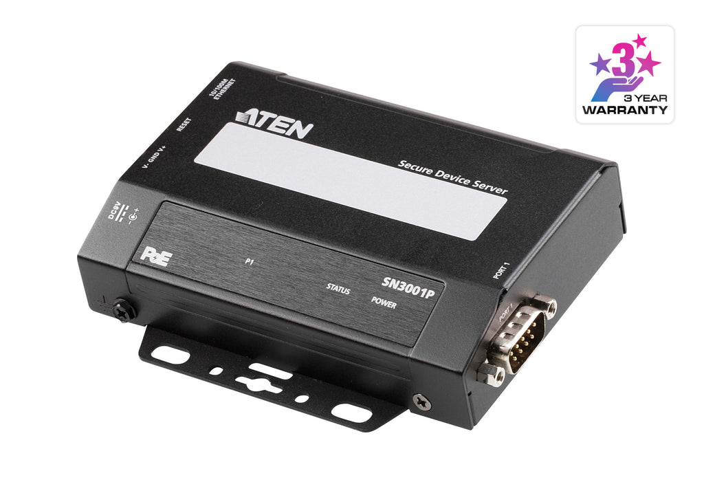 SN3001P 1-Port RS-232 Server with POE