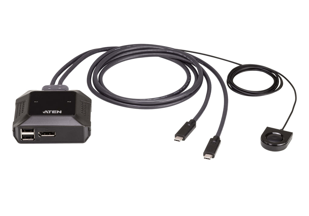 US3312 2-Port 4K USB-C DP Cable KVM Switch